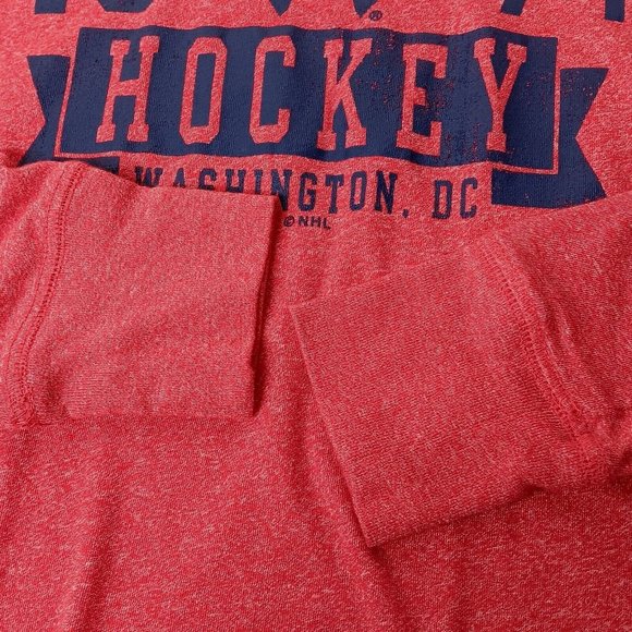 Washington DC Capitals Hockey NHL Unisex Small Shirt Long Sleeve Red Slim Fit - Picture 4 of 10